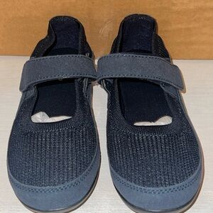 Brand New Lands' End Girls Comfort Flat Kids Navy Mary Jane with Velcro size 13